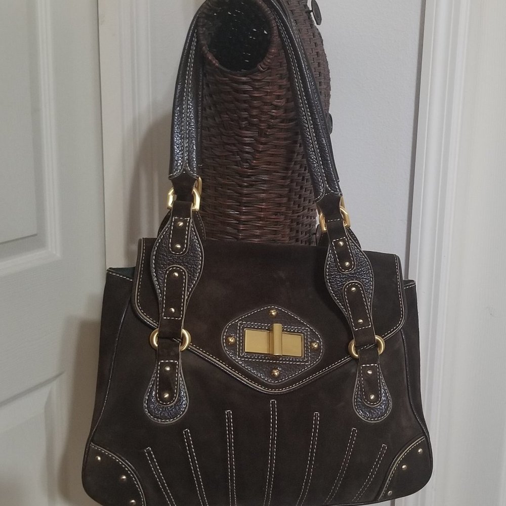 MAXX New York  Drk Brown Suede  Handbag
